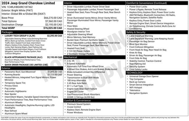 jeep grand cherokee 2024 1C4RJHBG0RC187362 image jeep grand cherokee 2024 1C4RJHBG0RC187362 image